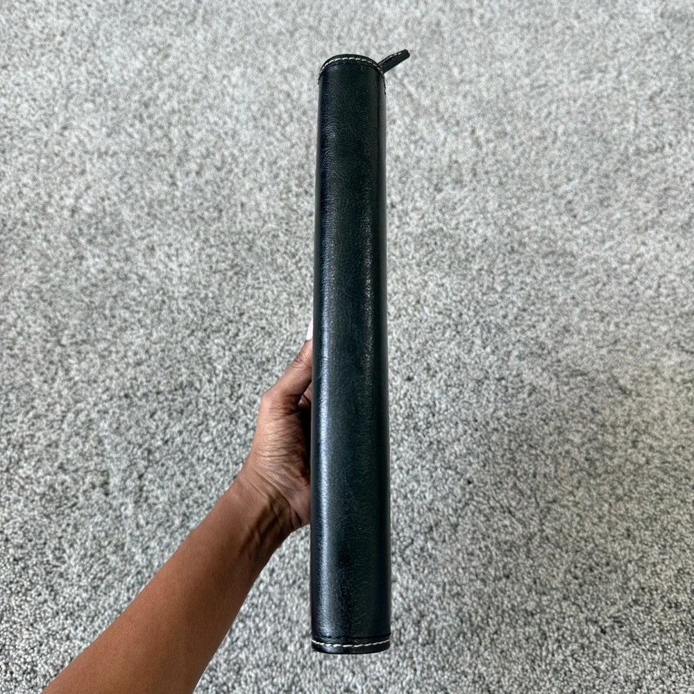 Franklin Covey Black Zip Around Leather 7 Ring Compact Planner 5.5 X 8.5 Inches - Picture 6 of 14